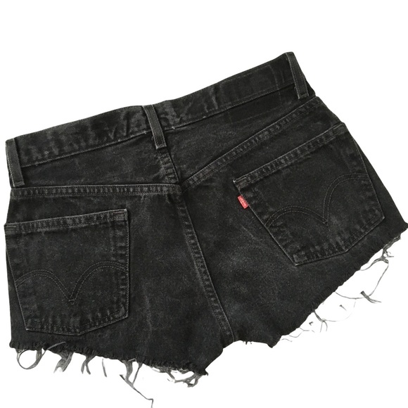 new Levi's® ★ LF Furst of a Kind ★ Upcycled Vintage Sequin Cut Off Denim Short ★ - Picture 7 of 16